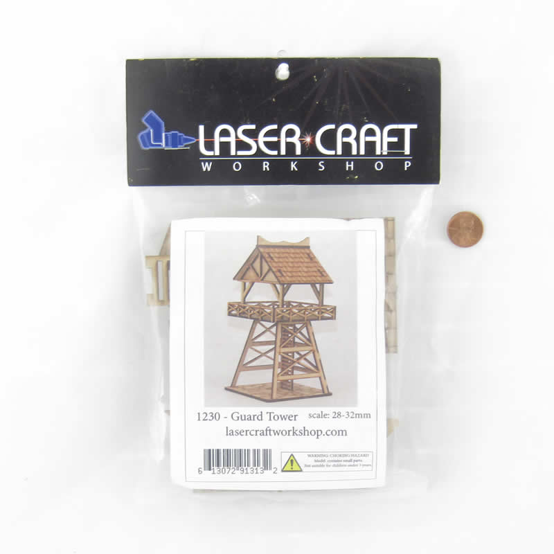 LCW1230 Jenash Town Guard Tower 28mm Scale Miniature Terrain Laser Craft (ONLINE ORDER ONLY)