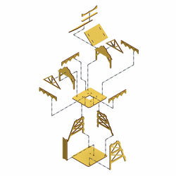 LCW1230 Jenash Town Guard Tower 28mm Scale Miniature Terrain Laser Craft (ONLINE ORDER ONLY)