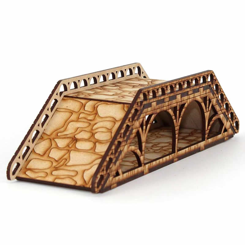 LCW1605 Battlefield Bridge 11Lx2.75Wx2.56H inches 28mm Scale Miniature Terrain (ONLINE ORDER ONLY)