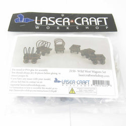 LCW2150 Old West Wagon Set 28mm MiniatureTerrain Laser Craft (ONLINE ORDER ONLY)