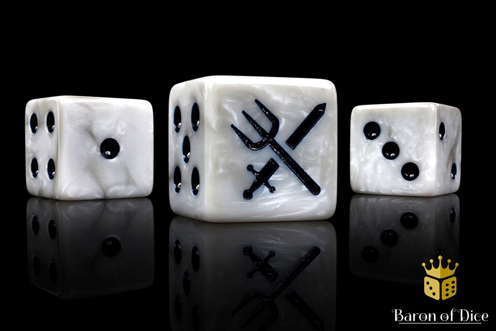 Lake Militia Dice - Crossed Weapons (ONLINE ORDER ONLY)