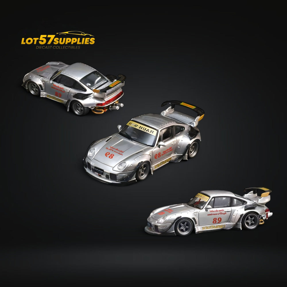 (Pre-Order) Street Weapon Porsche RWB 993 Double Exhaust Heavenly Livery Lower Tail 1:64 (ONLINE ORDER ONLY)