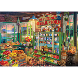 Lake General Store 500 Piece Jigsaw Puzzle in Shaped Box Springbok (ONLINE ORDER ONLY)