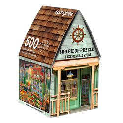 Lake General Store 500 Piece Jigsaw Puzzle in Shaped Box Springbok (ONLINE ORDER ONLY)