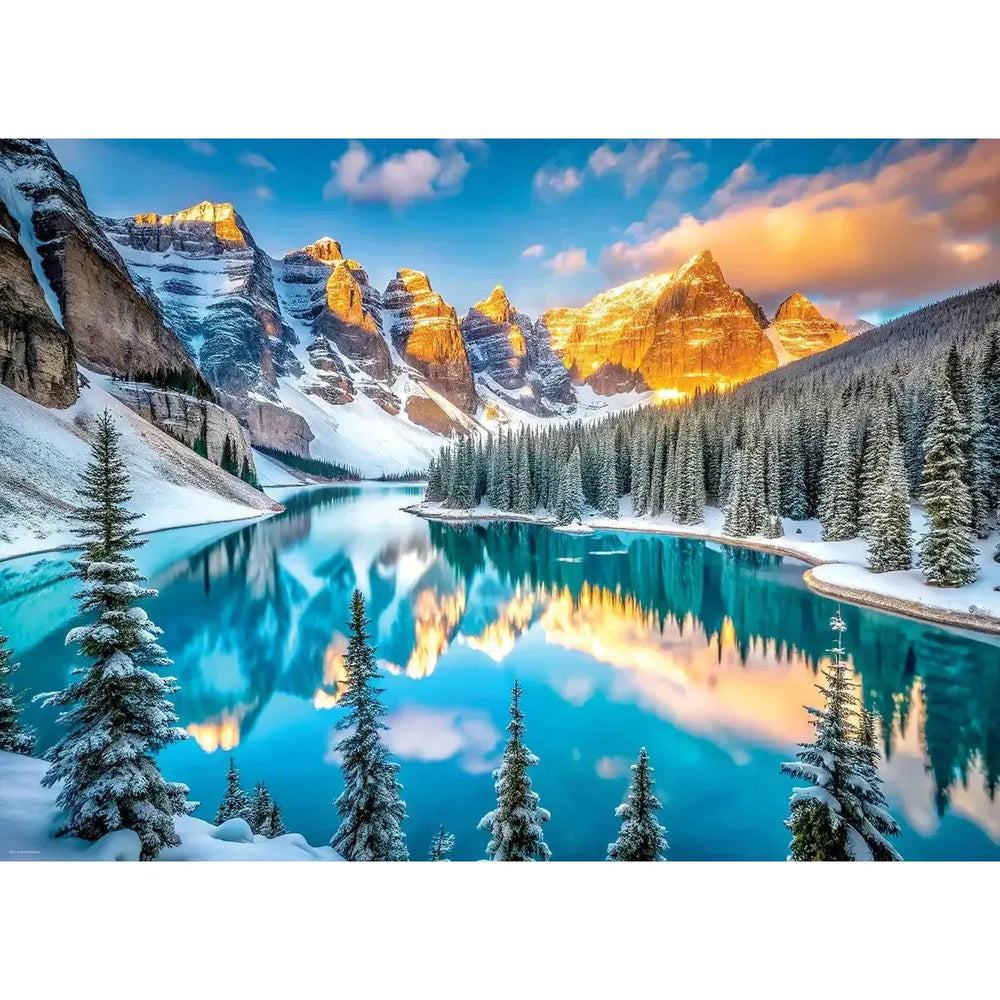 Lake Moraine in Winter Alberta 1000 Piece Jigsaw Puzzle Eurographics (ONLINE ORDER ONLY)