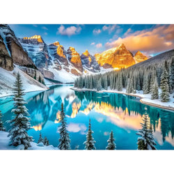 Lake Moraine in Winter Alberta 1000 Piece Jigsaw Puzzle Eurographics (ONLINE ORDER ONLY)