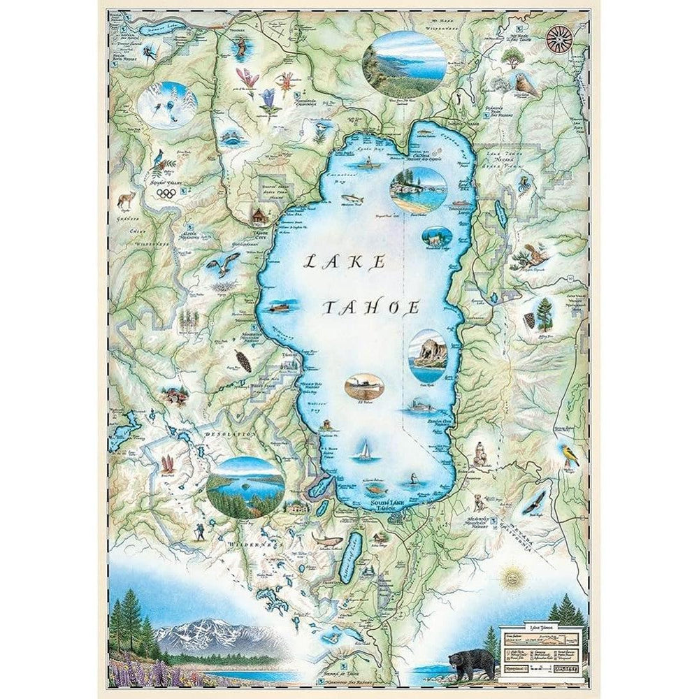 Lake Tahoe 1000 Piece Jigsaw Puzzle Xplorer Maps (ONLINE ORDER ONLY)