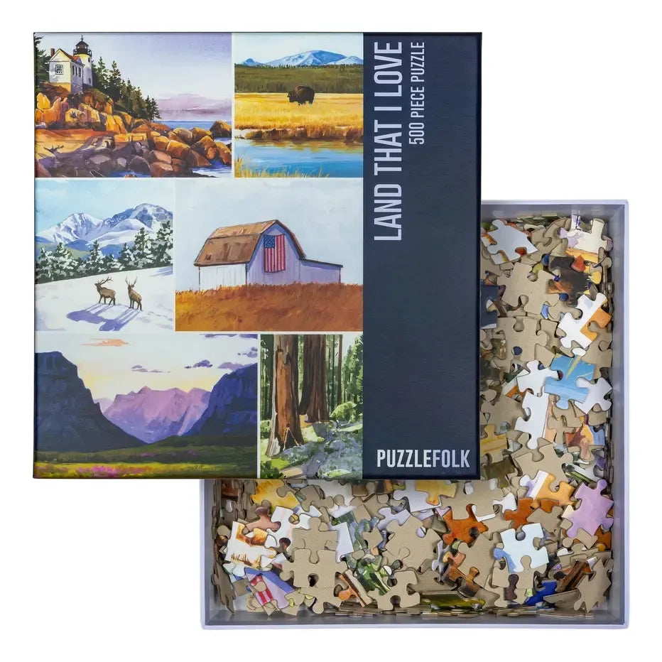 Land that I Love 500 Piece Jigsaw Puzzle PuzzleFolk (ONLINE ORDER ONLY)