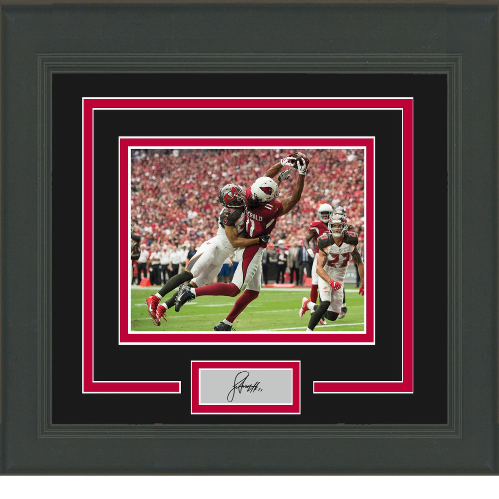 Framed Larry Fitzgerald Facsimile Laser Engraved Signature Auto Arizona Cardinals 11x14 Football Photo (ONLINE ORDER ONLY)
