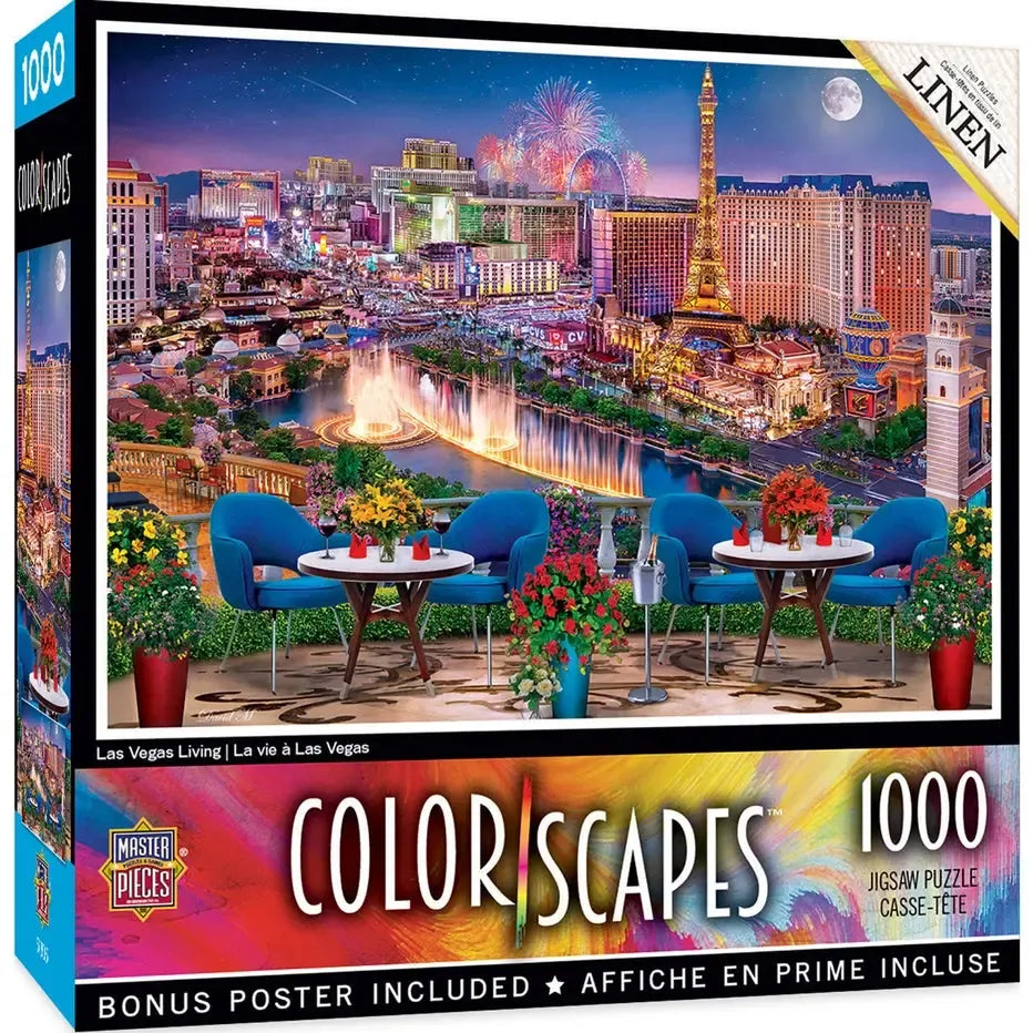 Las Vegas Living Color Scapes 1000 Piece Jigsaw Puzzle MasterPieces (ONLINE ORDER ONLY)