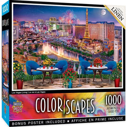 Las Vegas Living Color Scapes 1000 Piece Jigsaw Puzzle MasterPieces (ONLINE ORDER ONLY)