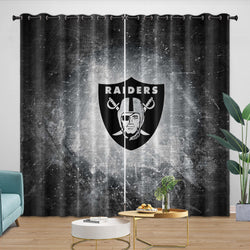 Las Vegas Raiders Curtains Blackout Window Drapes Room Decoration (Online Order Only)