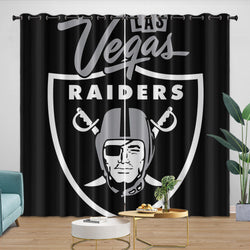 Las Vegas Raiders Curtains Blackout Window Drapes Room Decoration (Online Order Only)