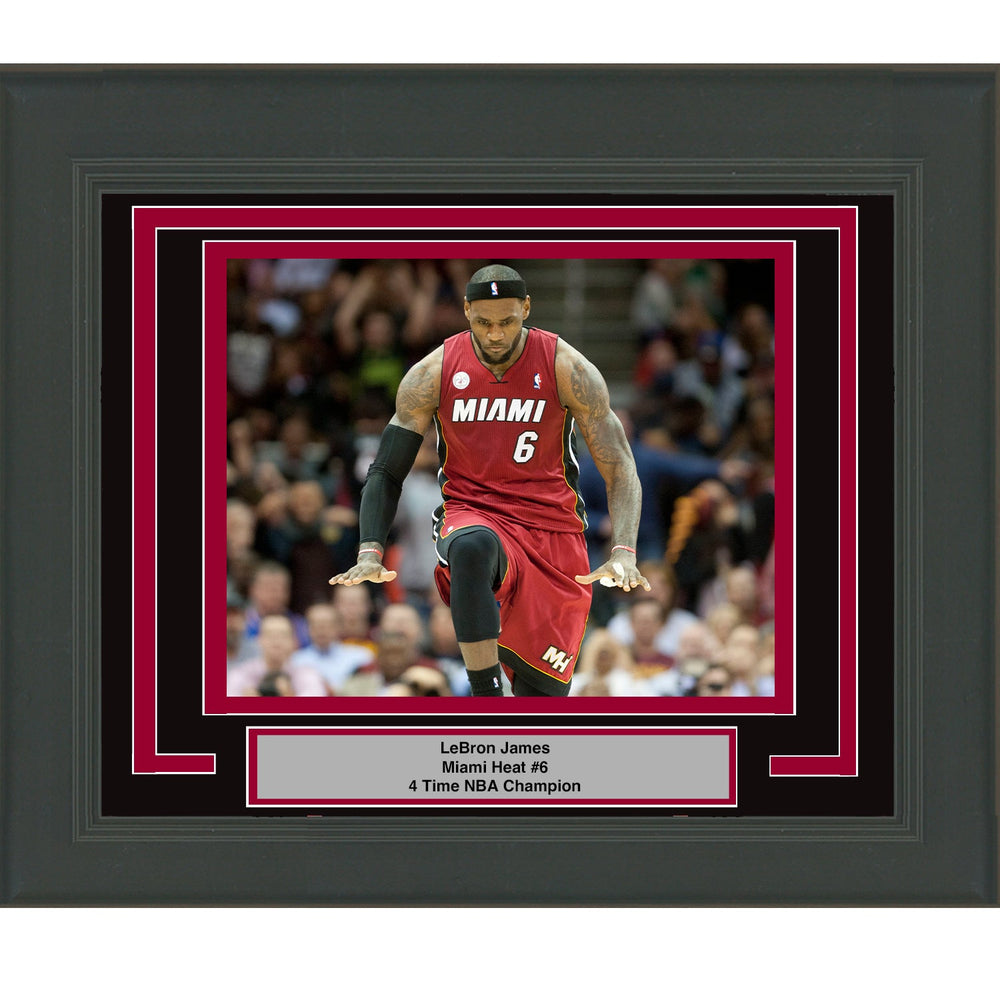 Framed LeBron James Miami Heat 8x10 Basketball Photo (ONLINE ORDER ONLY)