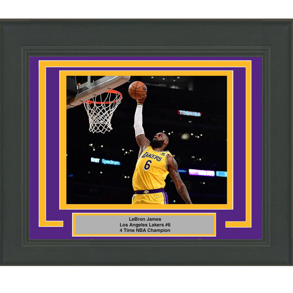 Framed LeBron James Los Angeles Lakers 8x10 Basketball Photo (ONLINE ORDER ONLY)