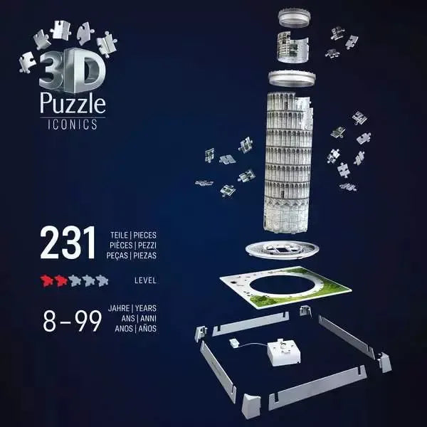 Leaning Tower of Pisa 231 Piece 3D Jigsaw Puzzle Ravensburger (ONLINE ORDER ONLY)