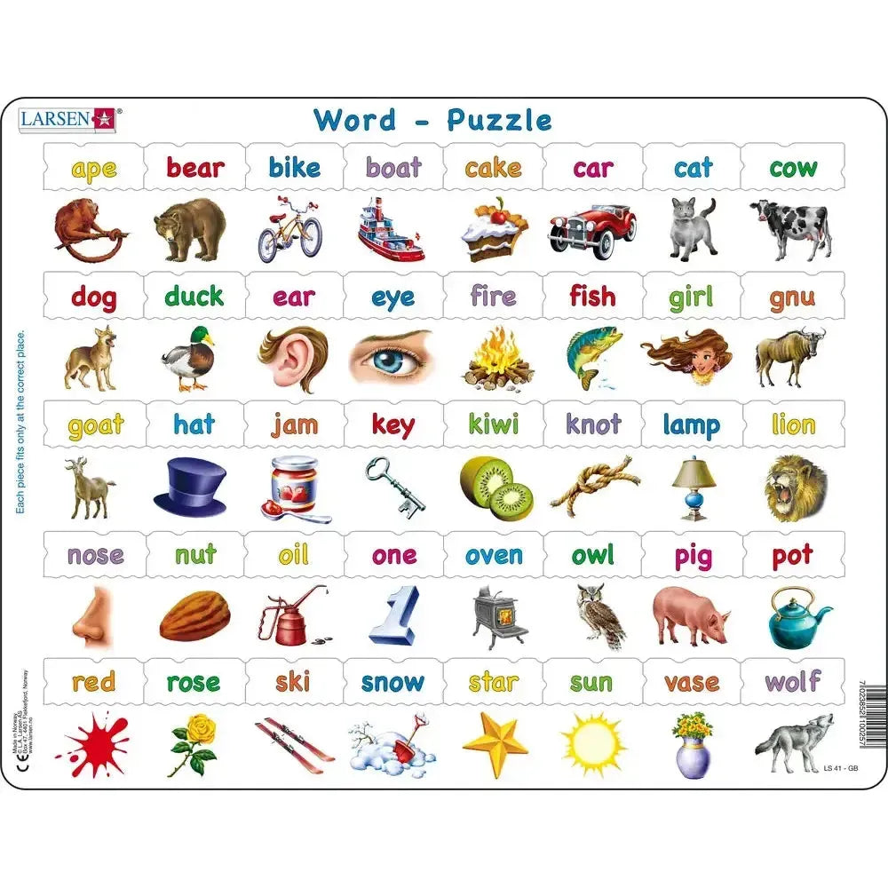Learn to Read 40 Piece Tray Jigsaw Puzzle Larsen (ONLINE ORDER ONLY)