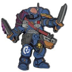 Foam Brain Mystery Loot: 40K Enamel Pins - Ultramarines vs Tyranids
