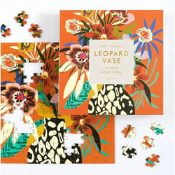 Leopard Vase by Kitty McCall 144 Piece Wood Jigsaw Puzzle Galison (ONLINE ORDER ONLY)