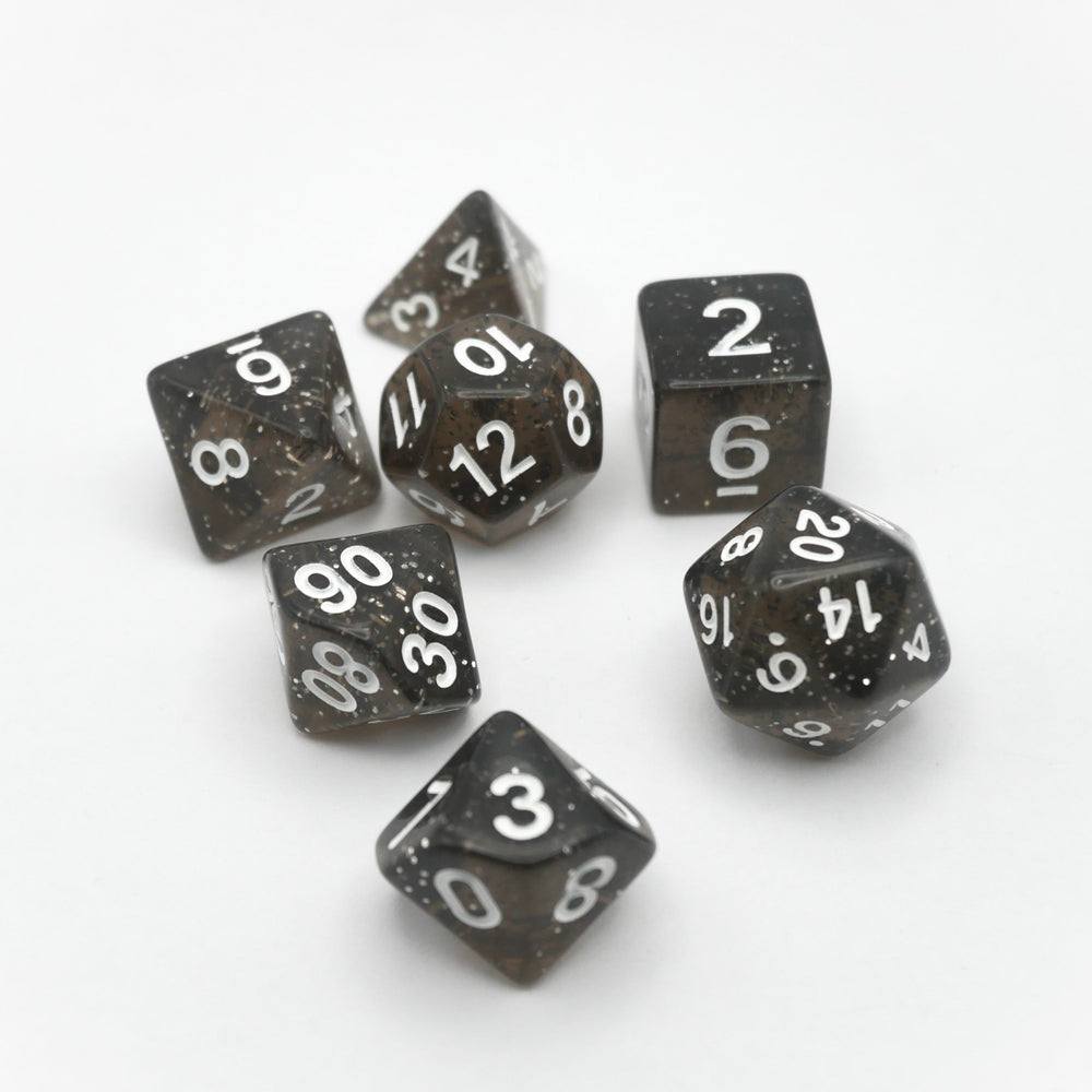 Essence of Licorice - 7 Piece DnD Dice Set | Acrylic RPG Gaming Dice (ONLINE ORDER ONLY)