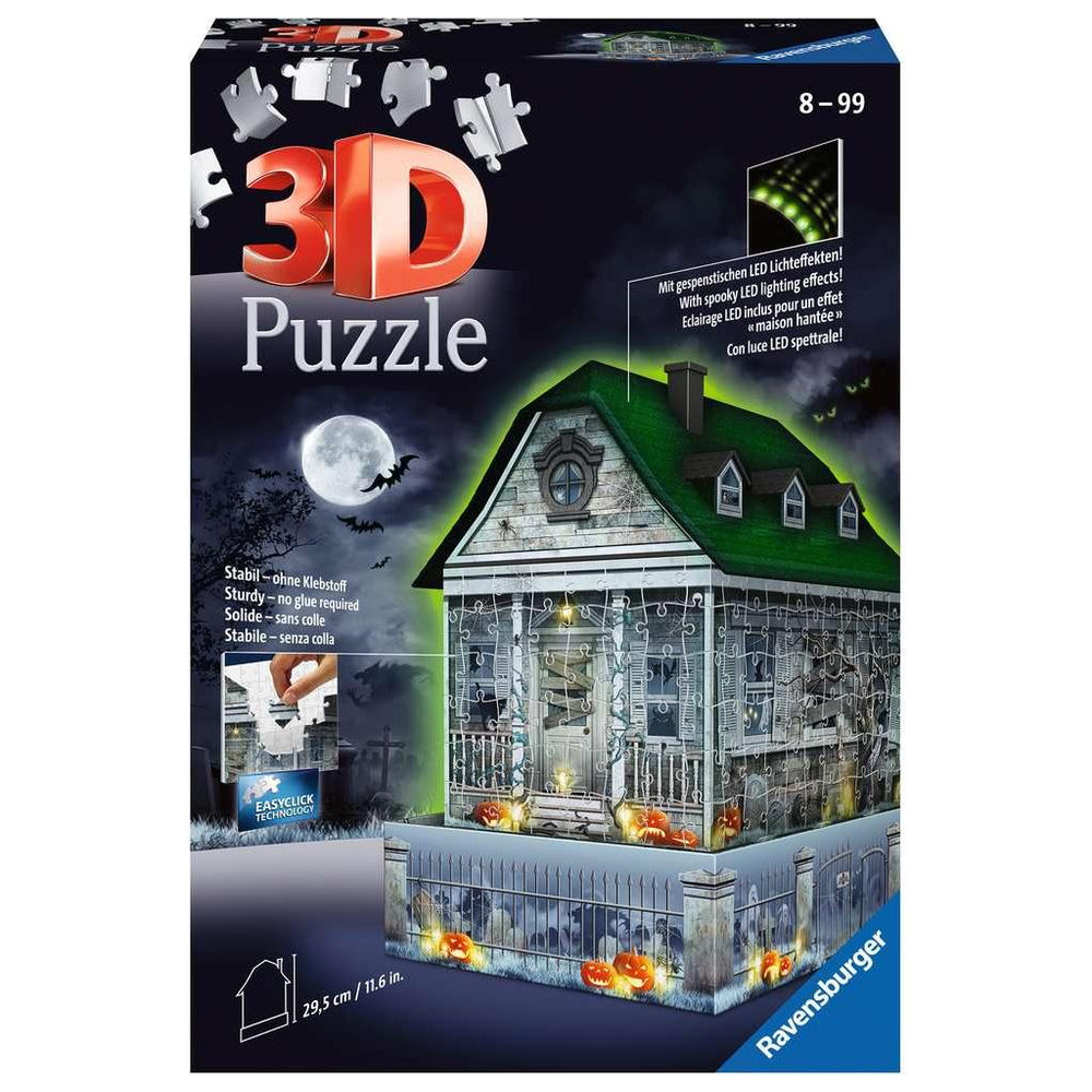 Light-Up Haunted House 257 Piece 3D Jigsaw Puzzle Ravensburger (ONLINE ORDER ONLY)