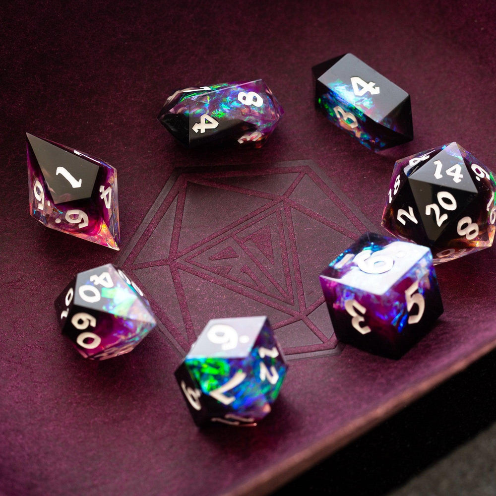 Lightning Handmade Resin DND Dice Set (ONLINE ORDER ONLY)