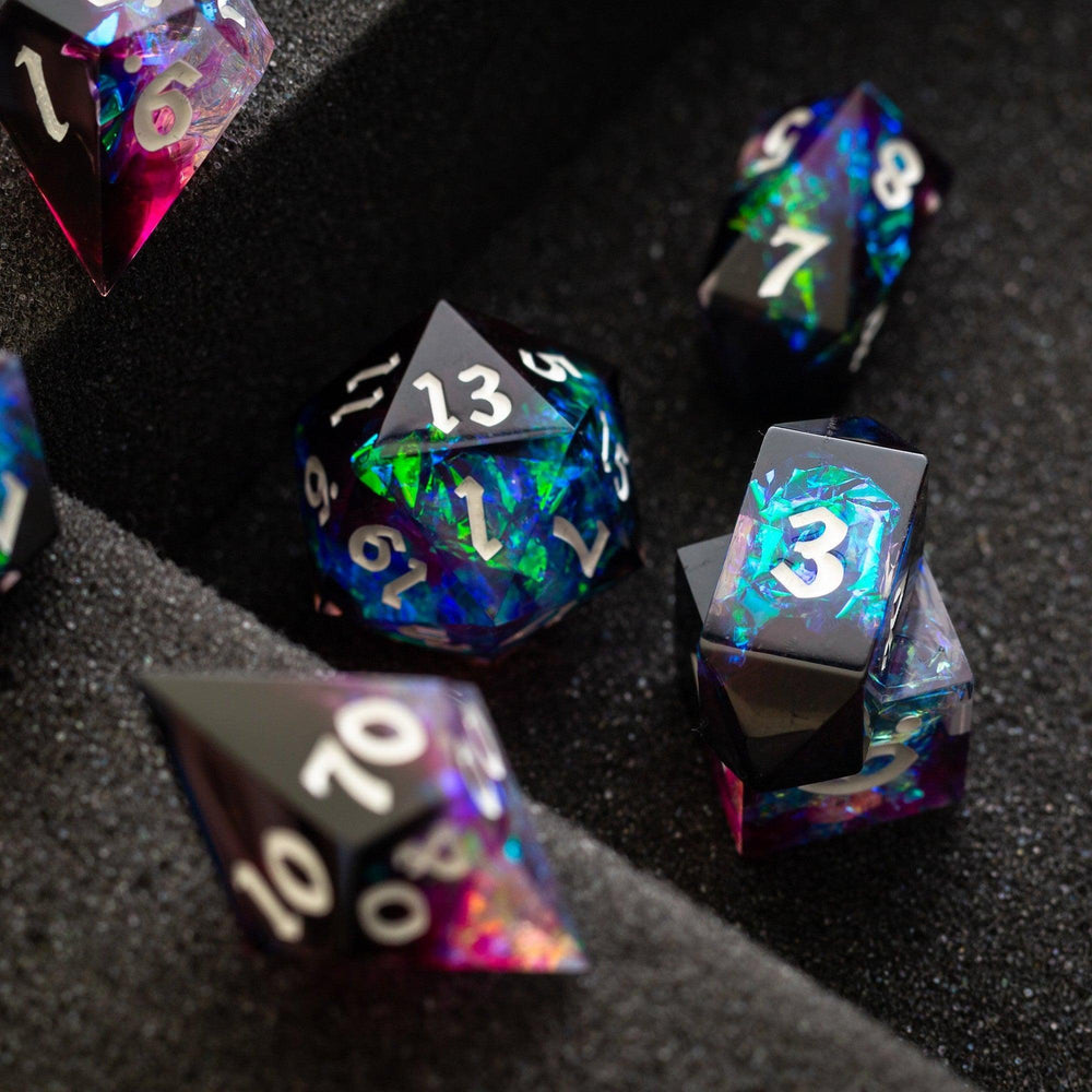 Lightning Handmade Resin DND Dice Set (ONLINE ORDER ONLY)