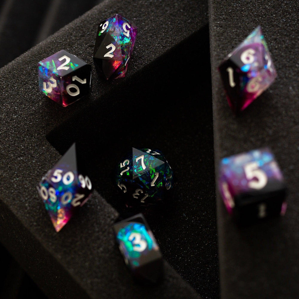 Lightning Handmade Resin DND Dice Set (ONLINE ORDER ONLY)