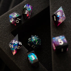 Lightning Handmade Resin DND Dice Set (ONLINE ORDER ONLY)
