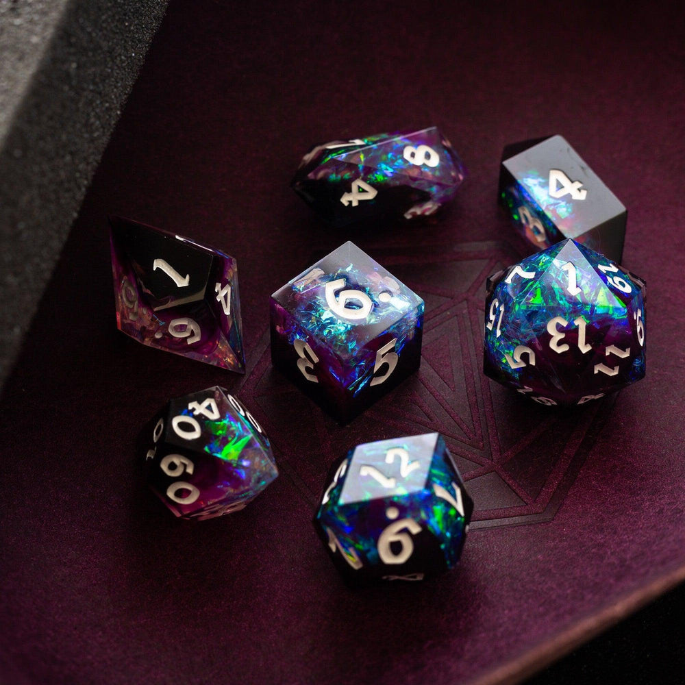 Lightning Handmade Resin DND Dice Set (ONLINE ORDER ONLY)
