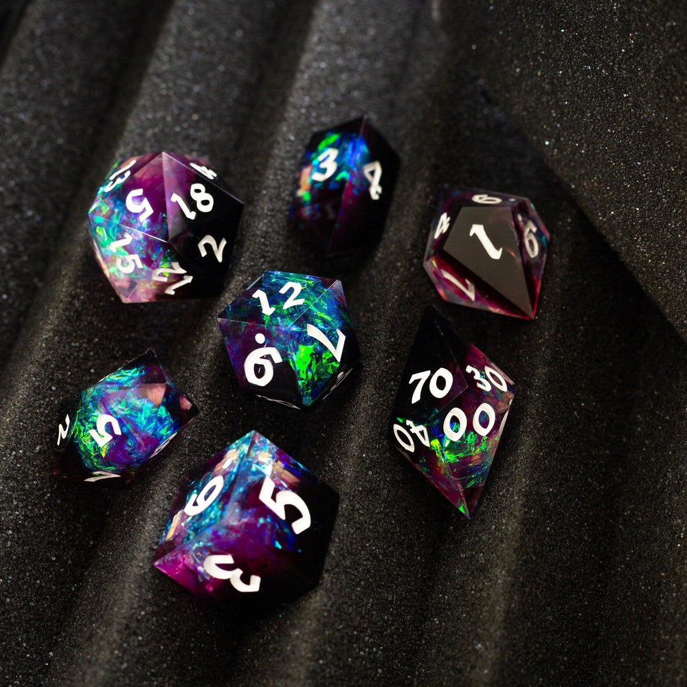 Lightning Handmade Resin DND Dice Set (ONLINE ORDER ONLY)