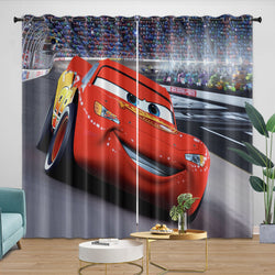 Lightning McQueen Curtains Pattern Blackout Window Drapes (ONLINE ORDER ONLY)