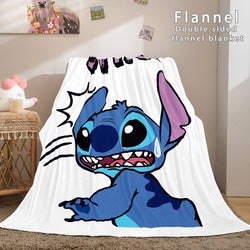 Lilo and Stitch Ohana Flannel Blanket Warm Cozy Throw Bed Blanket (Online Order Only)