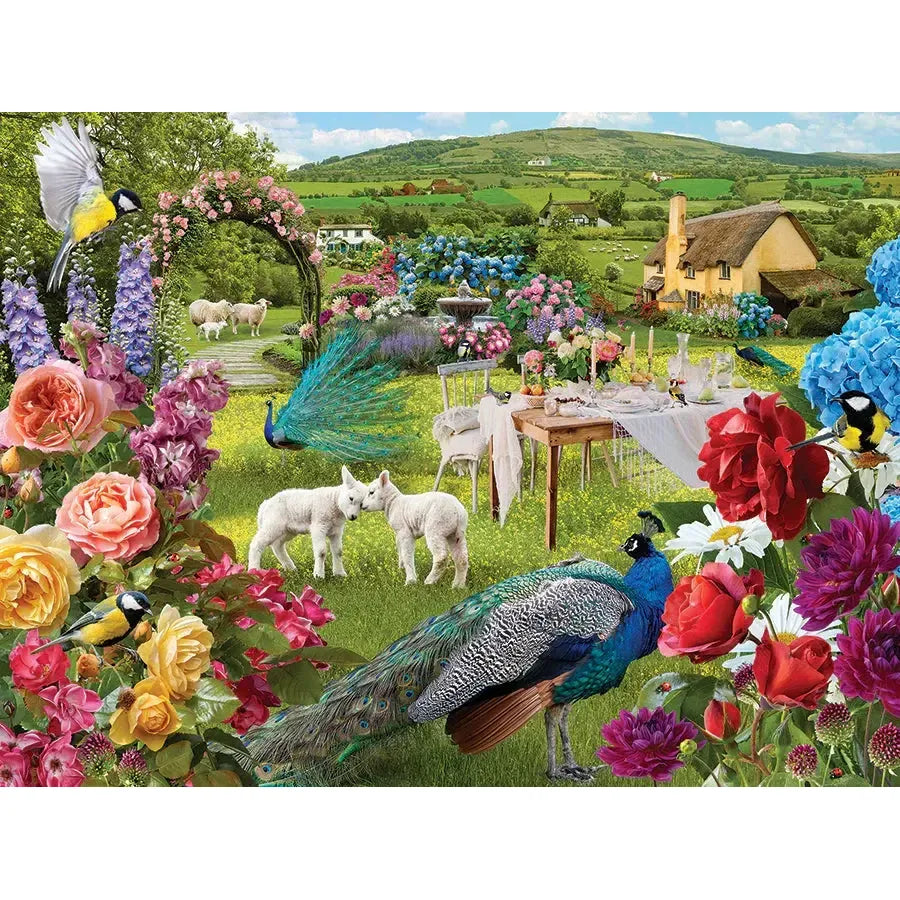 Little Lambs Rose Garden 1000 Piece Jigsaw Puzzle Cobble Hill (ONLINE ORDER ONLY)