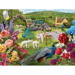 Little Lambs Rose Garden 1000 Piece Jigsaw Puzzle Cobble Hill (ONLINE ORDER ONLY)