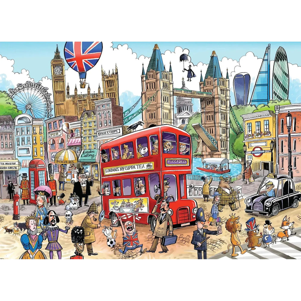 London Calling Doodle Town 1000 Piece Jigsaw Puzzle Cobble Hill (ONLINE ORDER ONLY)