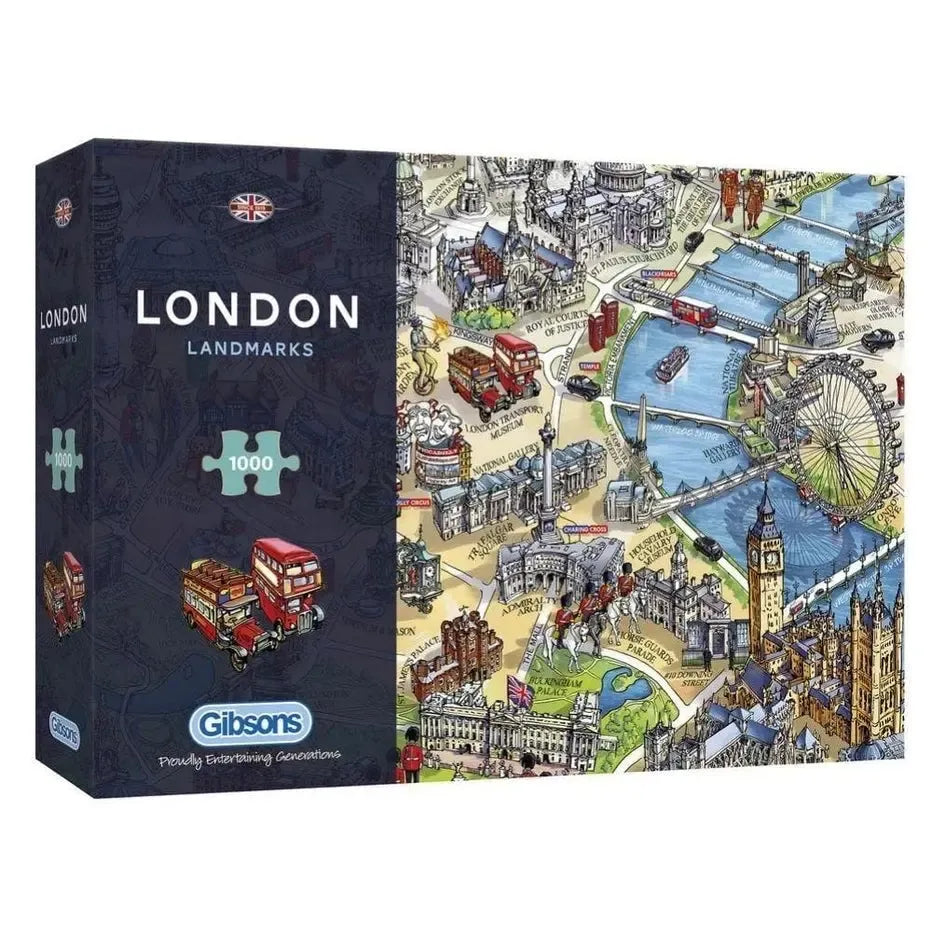 London Landmarks 1000 Piece Jigsaw Puzzle Gibsons (ONLINE ORDER ONLY)