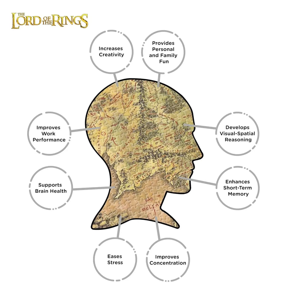 Lord of the Rings Map 1000 Piece Jigsaw Puzzle Aquarius (ONLINE ORDER ONLY)