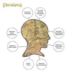 Lord of the Rings Map 1000 Piece Jigsaw Puzzle Aquarius (ONLINE ORDER ONLY)