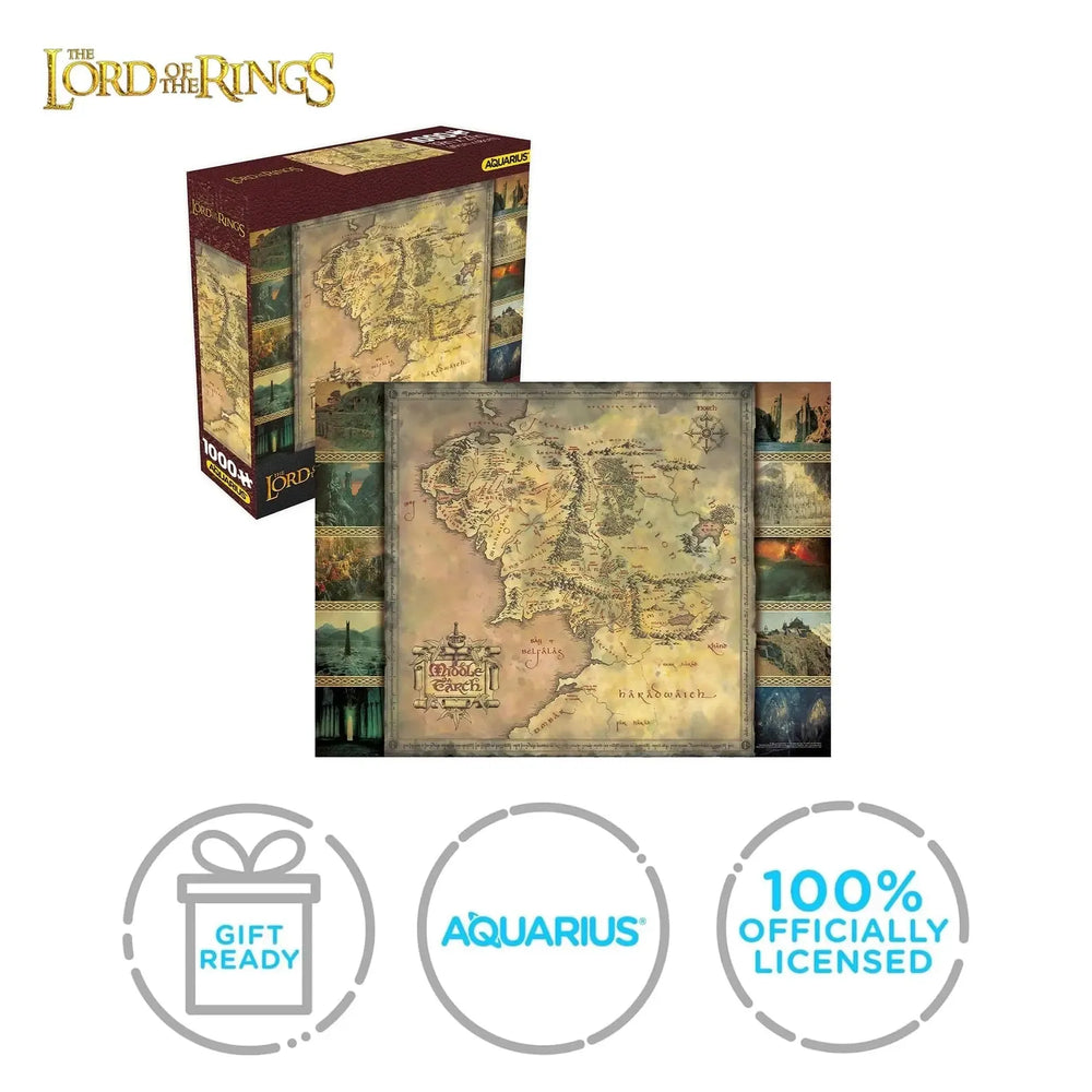 Lord of the Rings Map 1000 Piece Jigsaw Puzzle Aquarius (ONLINE ORDER ONLY)