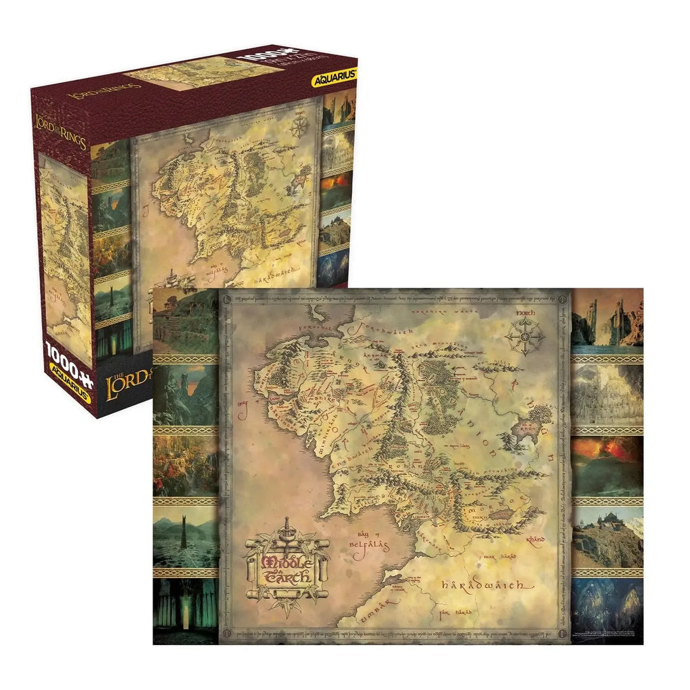Lord of the Rings Map 1000 Piece Jigsaw Puzzle Aquarius (ONLINE ORDER ONLY)