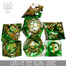 Lord of the Bling: Shire (Handmade) - 7 Dice Set (ONLINE ORDER ONLY)