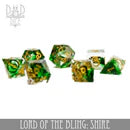Lord of the Bling: Shire (Handmade) - 7 Dice Set (ONLINE ORDER ONLY)