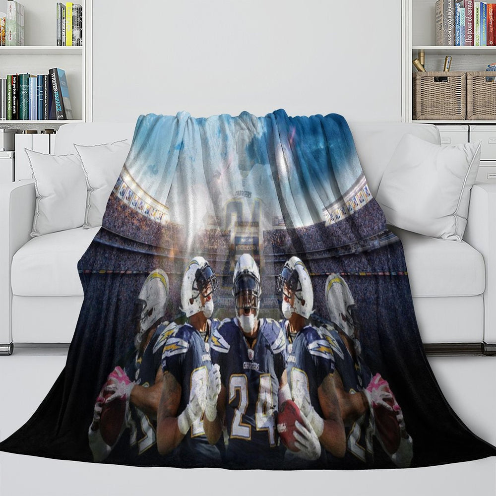 Los Angeles Chargers Blanket Flannel Fleece Throw Room Decoration (Online Order Only)