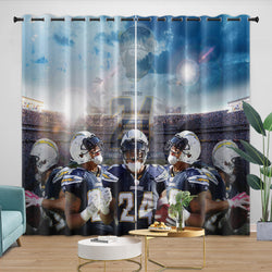 Los Angeles Chargers Curtains Blackout Window Drapes Room Decoration (Online Order Only)