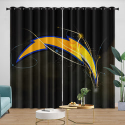 Los Angeles Chargers Curtains Blackout Window Drapes Room Decoration (Online Order Only)