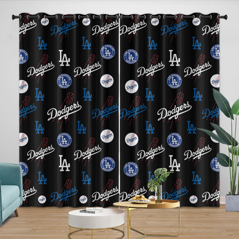 Los Angeles Dodgers Curtains Blackout Window Drapes Room Decoration (Online Order Only)