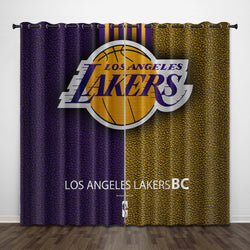 Los Angeles Lakers Curtains Pattern Blackout Window Drapes (Online Order Only)