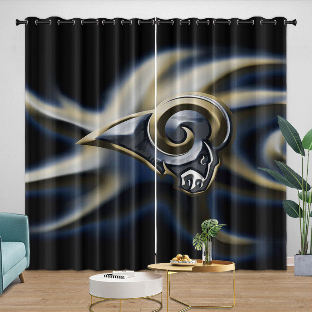 Los Angles Rams Curtains Blackout Window Drapes Room Decoration (Online Order Only)