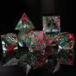 Pre-Order|| Lotus Blossom Sharp-Edged Resin Dice Set